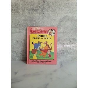 Disney -Pooh Plans A Party, 1986 Fun-To-Read Library Volume 18, Bantam Books